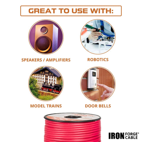 Image showing uses for Six Color 12 Gauge Automotive Wire Bulk Kit 600 Ft Total On 100 Ft Reels Copper Clad Aluminum.