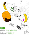 Golf Cart Brake Repair Kit For Club Car DS 1995 And Up And Precedent 2004 And Up Includes Brake Drums Brake Shoes And Spring Kit