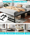Heavy Duty Adjustable Headboard Brackets For Bed Frame Universal Wall Mount Hardware With Footboard Extension Built Rock Solid Easy Zero Hassle Install For Queen King Full Sizes Set Of Two, displayed with various bed sizes.