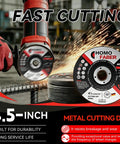 High Performance 10 Pack Of 4.5 Inch Metal Cutting Discs, 3/64 Thick By 7/8 Inch Arbor, Built Tough To Slice Straight Through Steel Iron And Rebar On Your Angle Grinder Without Breaking A Sweat.