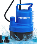 Blue 1/3 HP Submersible Water Pump Portable Sump Pump 2000 GPH For Pool Covers Basements Puddles Gardens Ponds with hose adapters