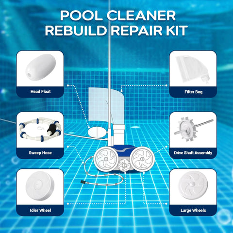 DIY Friendly Pool Cleaner Rebuild And Repair Kit For Polaris 280 TR28P Replacement Parts diagram with components labeled.