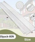 Built Tough 5 Inch Aluminum Gutter Guards 20 Pack 80 Ft Total DIY Leaf Shields showcasing 48" long aluminum mesh design.