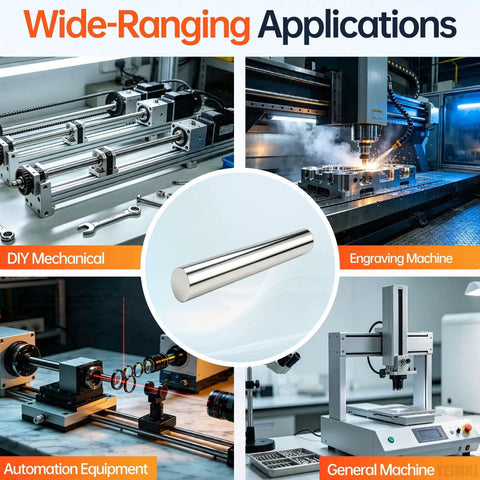 Top Tier 12mm X 100mm Linear Motion Rods Shaft Guide Set With Smooth Chrome Finish For Stable Moving Parts And Precision Engineering Projects in machines.