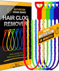 Kick Stubborn Sink Drain Clogs To The Curb With This Heavy Duty Shower Unclogging Tool That Yanks Out Tough Hair Plugs And Keeps Your Bathtub Flowing Smooth As Butter All Day Long - Colorful 6 pack drain snake tools.