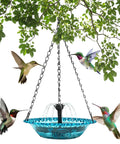 Hanging Bird Bath With Solar Powered Fountain For Outdoor Garden Patio Lawn And Backyard Birds Water Feature For Bathing Drinking And Feeding Automatic Sun Activated Pump Durable Hanging Design No Wires Easy Setup Weather Resistant