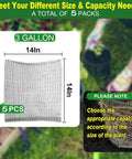 3 Gallon Gopher And Mole Proof Wire Baskets 5 Pack Stainless Steel, 14x14 inch, mesh design for garden pest protection.