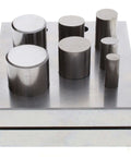 Oval Disc Cutter Set With Seven Punches And Die For Soft Metal Up To 14 Gauge on metal base, front view