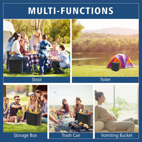 Dope Quality And Rock Solid XL Portable Folding Camping Toilet That Handles Four Hundred Pounds Better Than Any Other Gear Perfect For Adults And Kids Seeking Zero Fuss Tailgate Ready Outdoor Comfort Wherever You Roam