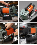 1380W Portable Magnetic Drill Press Low Profile Mag Drill Machine With 3/4" Annular Cutter Powerful 680Rpm Steel Job Site Tool for industrial use.
