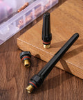 53 Piece TIG Welding Torch Consumables Kit with collets, alumina ceramic cups, and gas lens connectors on wooden surface
