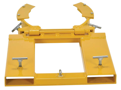 Beefy Steel Adjustable Single Drum Gripper For Forklifts Fits Steel Or Plastic Drums Quick Release Built Tough Drum Clamp