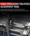 High-precision tailstock alignment tool with lathe machine for 2MT Parallel Lathe Alignment Test Bar With High Precision EN31 Alloy Steel Mandrel For Tailstock Realignment, 1 Micron Accuracy, Morse Taper Fit, Pro Grade Runout Control, Ultra Low 0.0001 Inch Tolerance, Precision Machining Tool.