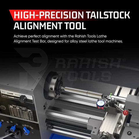 High-precision tailstock alignment tool with lathe machine for 2MT Parallel Lathe Alignment Test Bar With High Precision EN31 Alloy Steel Mandrel For Tailstock Realignment, 1 Micron Accuracy, Morse Taper Fit, Pro Grade Runout Control, Ultra Low 0.0001 Inch Tolerance, Precision Machining Tool.