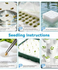 Step-by-step seedling instructions for Space Saving Vertical Hydroponic Garden Tower With 5000K Full Spectrum Grow Lights And Dual Timers