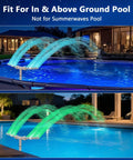 Dual Spray Pool Fountain With Lights For Above Ground And Inground Pools, High Pressure Waterfall Jets Up To 14 Feet, Easy Setup