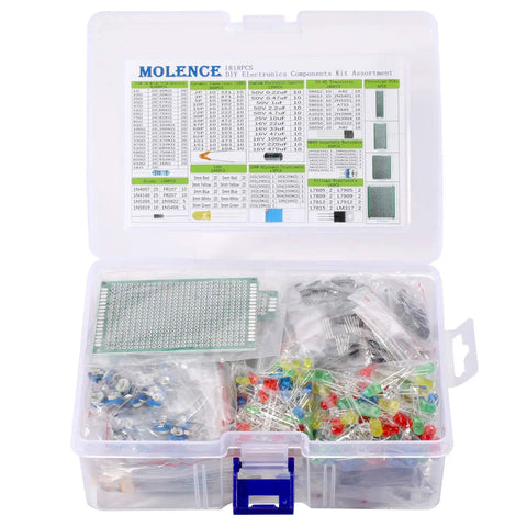 DIY Electronics Components Kit For Arduino UNO Mega 2560 And Raspberry Pi MCU Projects Gear Up With 1818 Piece Resistors LEDs