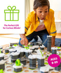 GraviTrax Starter Set Gravity And Magnetic Marble Run Kit For Kids 8 And Up And Totally Hands On STEM Toy That Sparks Engineering Skills Critical Thinking Problem Solving Creativity And Educational Fun, child playing