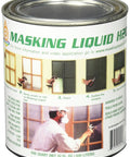 H20 Masking Liquid 80 400 4 Clear 1 Quart for Painting Projects, jar showing application steps for walls and trim