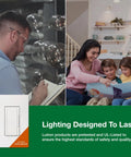 Safety testing and family reading with Maestro LED Plus Dimmer Switch For Dimmable LED Halogen And Incandescent Bulbs 150W