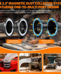 Magnetic Dust Collection Fittings For Woodworking Shops With Quick Hose Connectors and Multi-Port Design