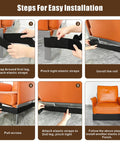 Steps for Easy Installation of Adjustable 3 By 132 Inch Under Couch Blocker And Bed Gap Stopper Made With Durable Stretch Foam.