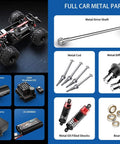Parts and components of 4X4 Brushless RC Truck With Waterproof 45A ESC And 2852 4400KV Motor Speed Demon 1/14 Scale Off Road Drift RC Car