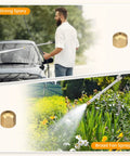 Jet Nozzle For Garden Hose And Power Washer Wand With Dual Nozzles And Quick Connectors Copper Fittings Heavy Duty Metal Spray Wand
