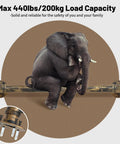 Image of Heavy Duty Industrial Staircase Handrails 3 Ft Galvanized Pipe with an elephant demonstrating secure grip and load capacity.