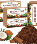 Image showing 10 pack coconut coir bricks for seed starting and garden substrate that is 100 percent organic with low EC and balanced pH.