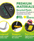 Dual Chamber Compost Tumbler With 2 Sliding Doors About 55 Gallons Total Easy Turn System features and materials
