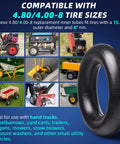 Heavy Duty Inner Tube For 4.80/4.00-8 Tires With TR-13 Valve next to yard work equipment images