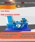Jaryannix Mini Metal Lathe Benchtop 36W for Woodworking and DIY Projects 20000rpm High Speed Motor, detailed view showing precision spindle and 3-jaw chuck.