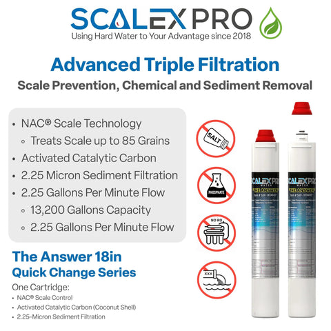 18 Inch Quick Change Water Filter Cartridge Packed With Premium Catalytic Carbon To Kick Hard Water Scale To The Curb While Filtering Chlorine Fast For Commercial Coffee Brewers And Ice Machines That Require A Smooth Daily Grind.