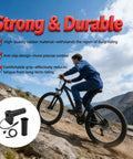 48V Electric Bike Twist Throttle Grip With LCD Voltage Display And Cruise Control 6 Pin Connector For Folding E Bikes shown in use on mountain trail