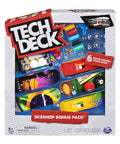 Fingerboard Bonus Pack With Six Real Graphic Mini Skateboards, Customizable Set Lets You Build Three Complete Mini Decks