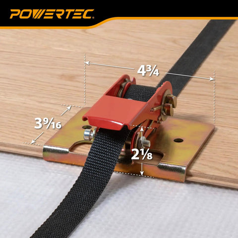 Wood Flooring Strap Clamp with 13ft nylon strap, metal build, 220 lbs clamping force on wood floor during installation