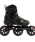 Macroblade 110 3WD Women's Fitness Inline Skates Black And Orchid with 110mm wheels and breathable mesh upper, side view