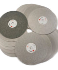 Heavy Duty Six Inch 2000 Grit Diamond Grinding Disc For Gemstone Glass And Rock Polish Tough As Nails For Knockout Lapidary And Hobby Crafting Projects stacked in a pile.