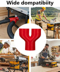 2.5 Inch Shop Vac Y Connector Splitter For Woodworking Tools & Dust Collection Systems, red dual port vacuum adapter for efficient dust collection.