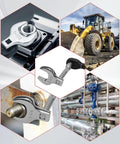 Heavy Duty 1/2 Inch Drive Jumbo Crowfoot Wrench 1 1/4 Inch SAE Open End Wrench in use on machinery and plumbing.