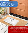 6x9 Inch Poly Mailers 1000 Pack White Self Sealing Mailing Bags on doorstep, tear resistant lightweight packaging