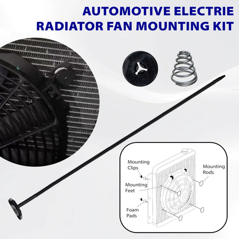 Universal Car Radiator Fan Mounting Kit With Clips And Zip Ties For Electric Hold Down Cooling Fan Mount Transmission Cooler
