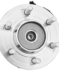 Front view of Front Wheel Bearing And Hub Assembly For Ford F150 4WD 2015 Through 2017 Replacement Hub Bearing with 6-bolt flange.