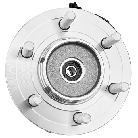 Front view of Front Wheel Bearing And Hub Assembly For Ford F150 4WD 2015 Through 2017 Replacement Hub Bearing with 6-bolt flange.