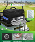 Premium Golf Trunk Organizer For Cars With Insulated Pouch And Dust Proof Layer Multi Compartment Design on golf cart
