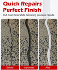 Before and after images showing crack repairs using Heavy Duty Diamond Crack Chaser Blade For Concrete Repair Work.