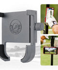 Magnetic Golf Cart Phone Holder with Ultra Strong Neodymium N52 Magnets, Graphite Slim Mount, phone caddy in use on cart