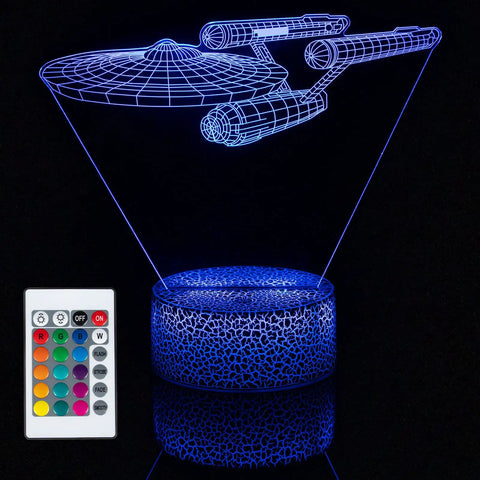 Dope 3D Optical Illusion Night Light With Color Changing LEDs, Touch Control Desk Lamp, Arc Shaped Bedside Lamp With Star Pattern