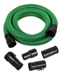 Hose Kit For 1-7/8 Inch Vacuums With Universal 2-1/2 Inch Adapters, 13 Foot Wet Dry Vacuum Hose With 6 Fittings And Attachments, Black And Green